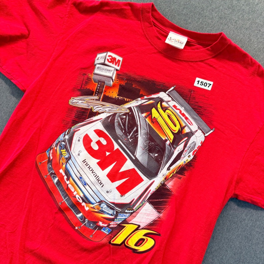 Chase Authentics NASCAR Greg Biffle 16 3M Red T-Shirt Mens XL Ford Fusion Racing